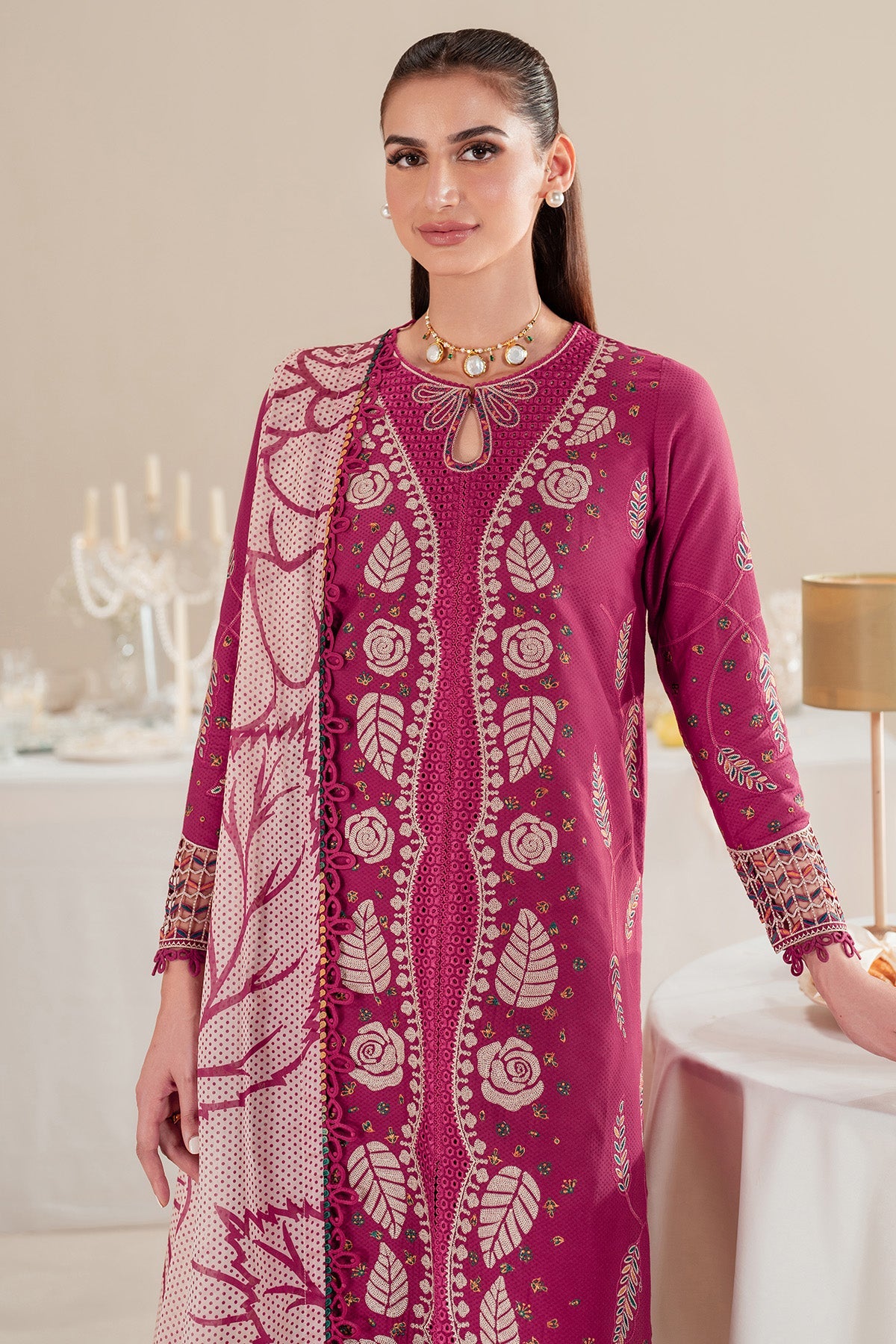 EMBROIDERED DOBBY LAWN IL'25-D05