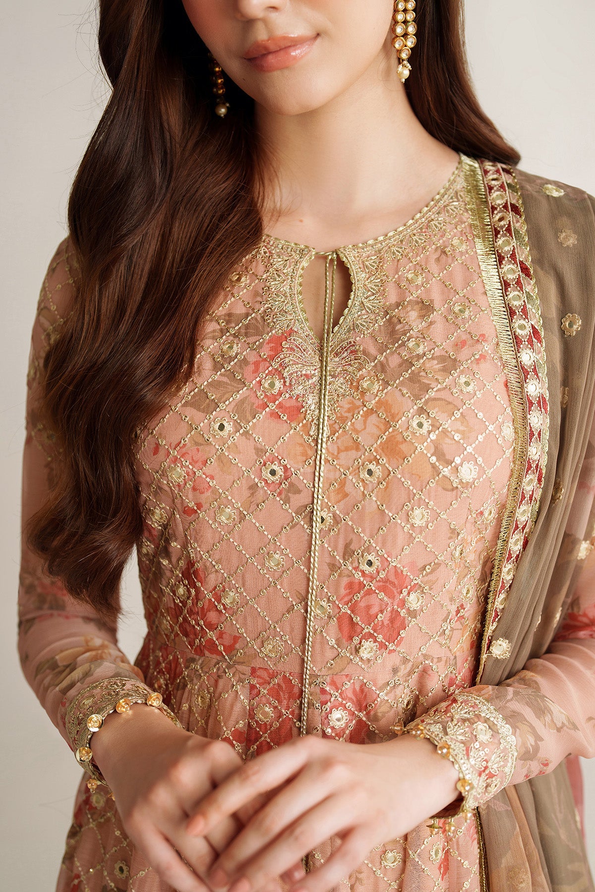 EMBROIDERED CHIFFON UC-3110