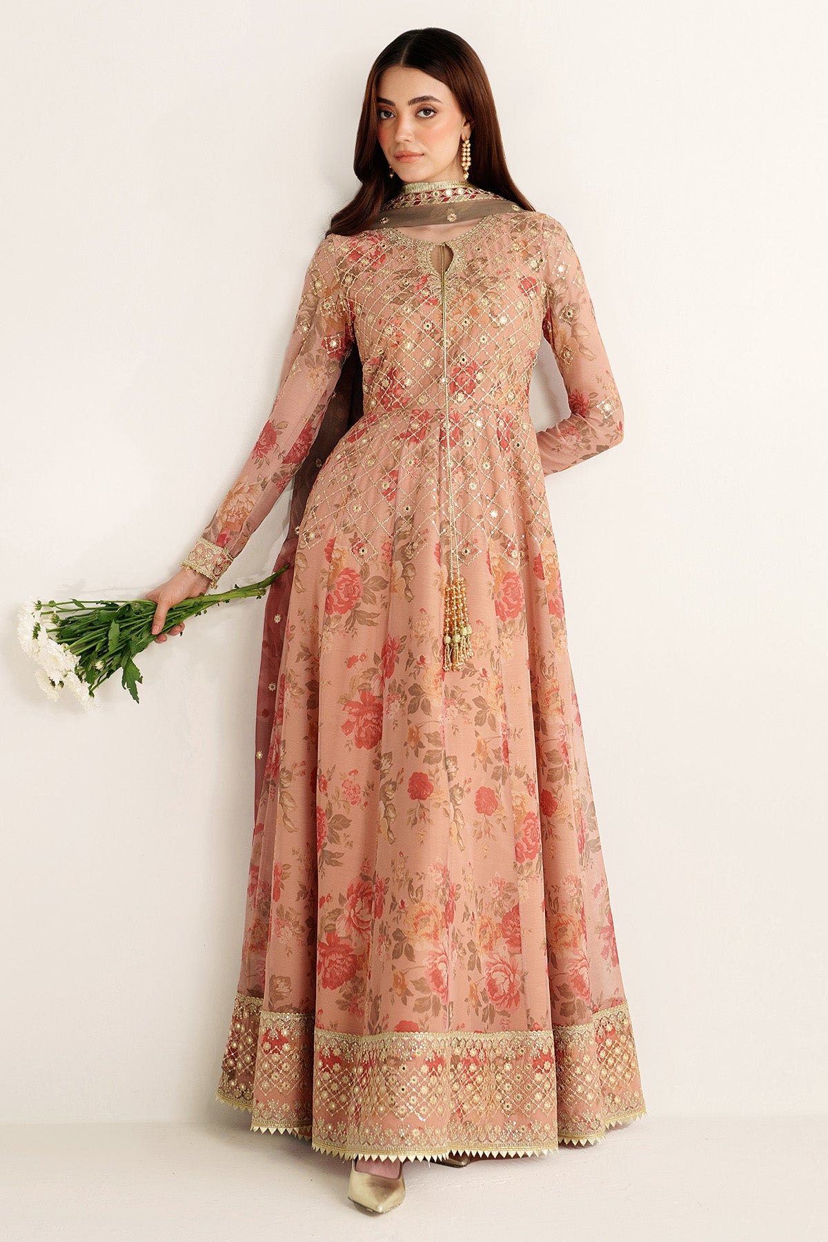 EMBROIDERED CHIFFON UC-3110