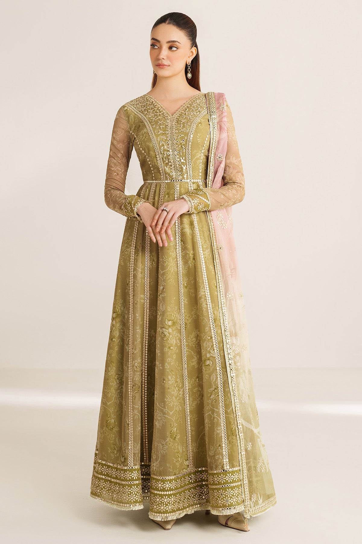 EMBROIDERED CHIFFON UC-3089