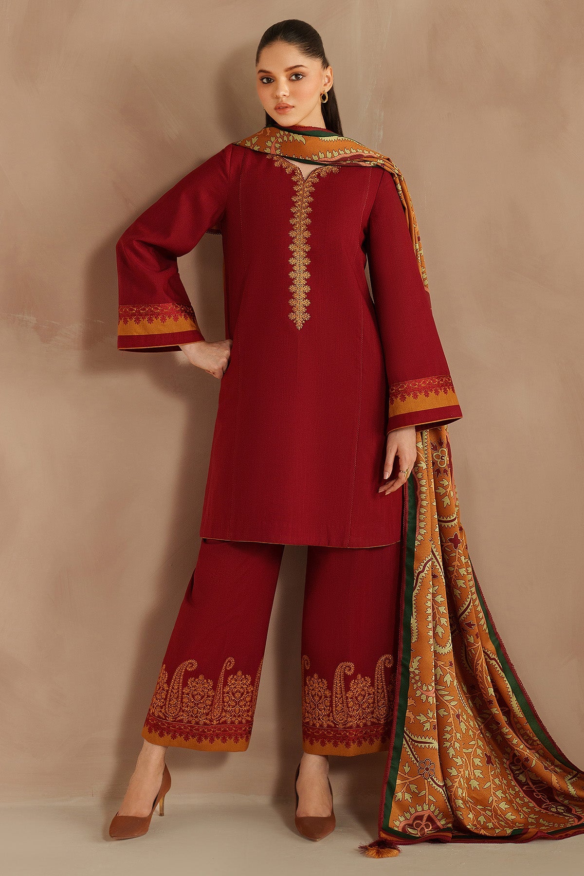 EMBROIDERED KHADDAR UW-0187
