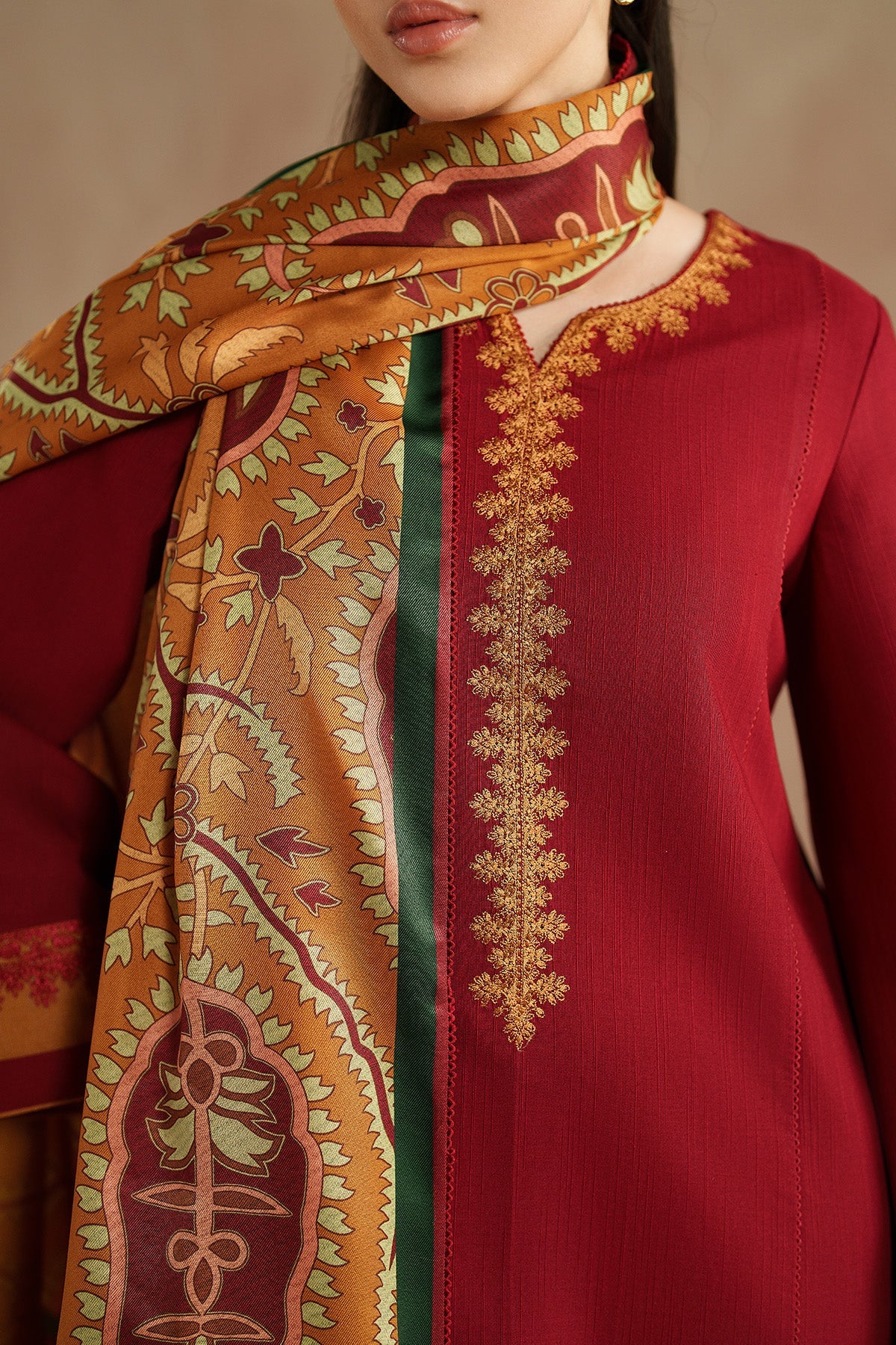 EMBROIDERED KHADDAR UW-0187