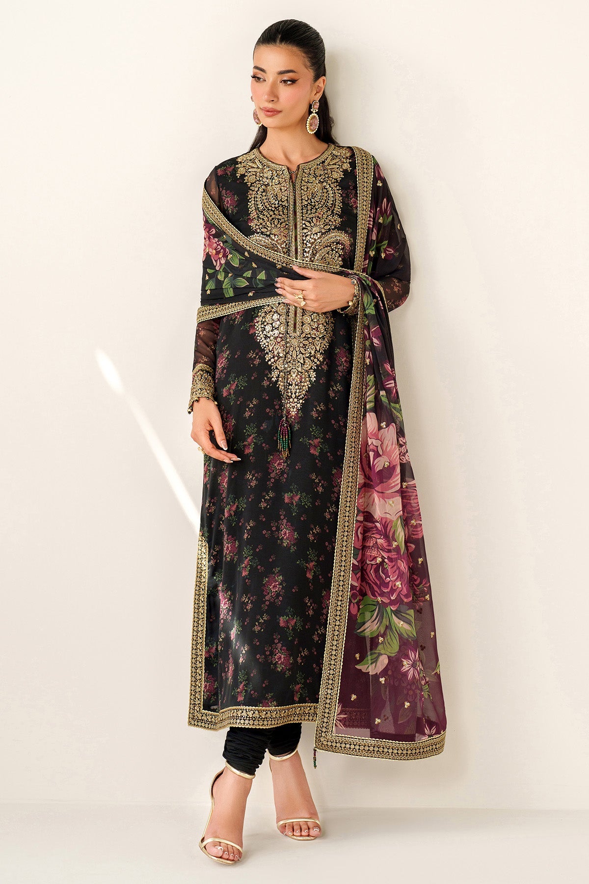 EMBROIDERED CHIFFON UC-3083