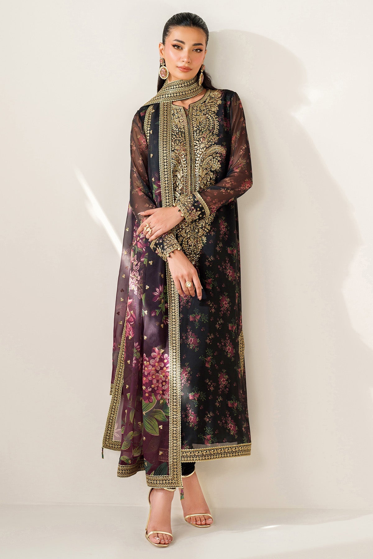 EMBROIDERED CHIFFON UC-3083