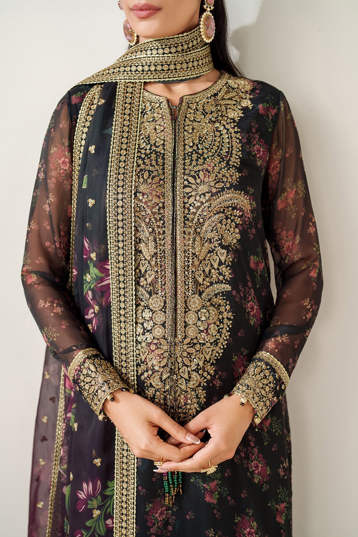EMBROIDERED CHIFFON UC-3083