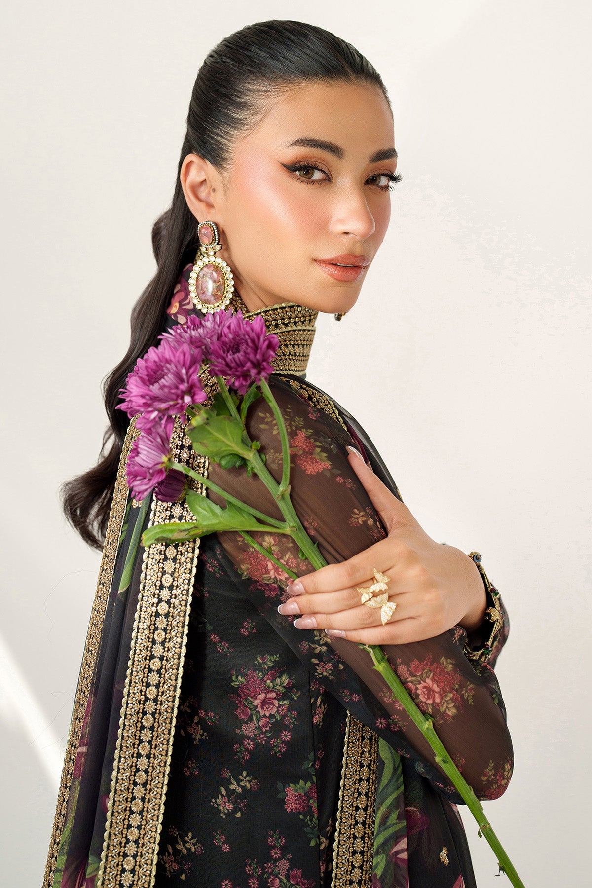 EMBROIDERED CHIFFON UC-3083