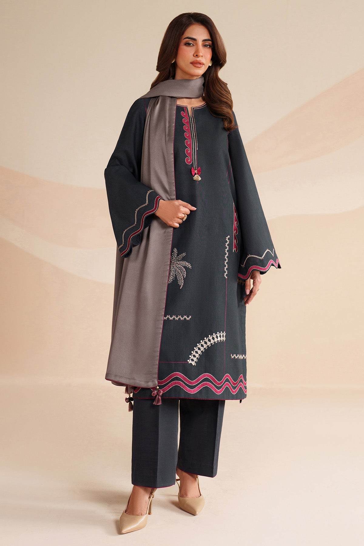 EMBROIDERED KHADDAR UW-0227