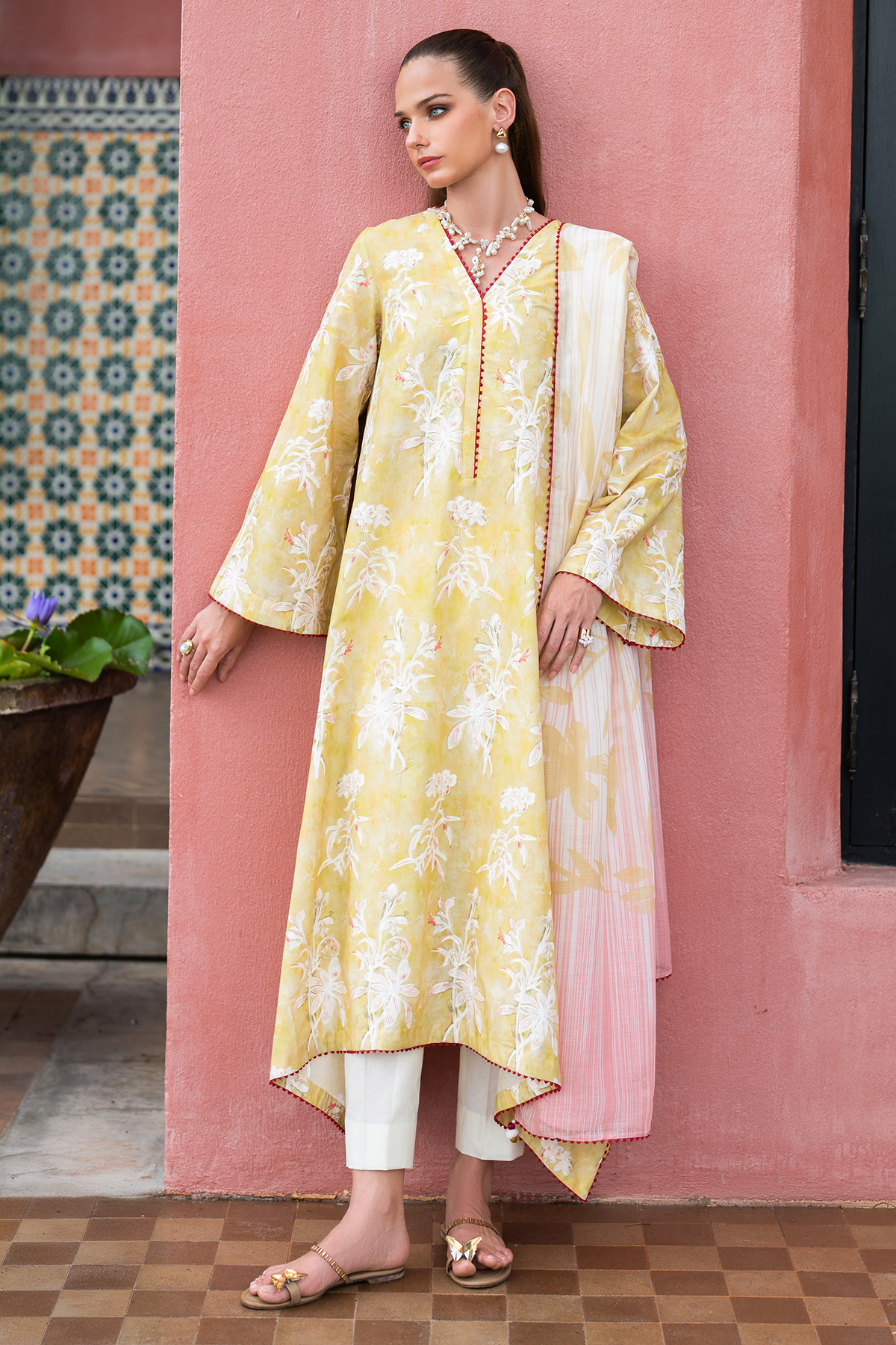 EMBROIDERED LAWN RTW-1214