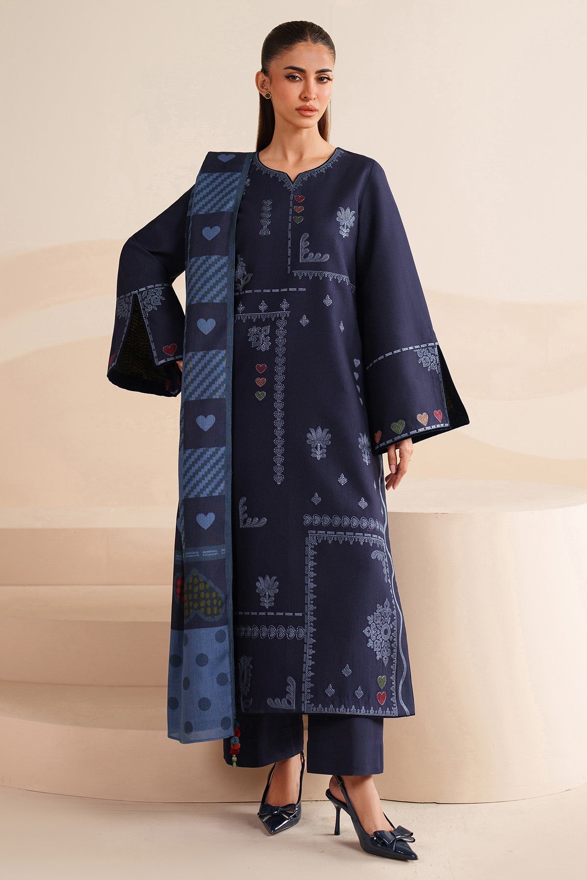 EMBROIDERED KHADDAR UW-0229