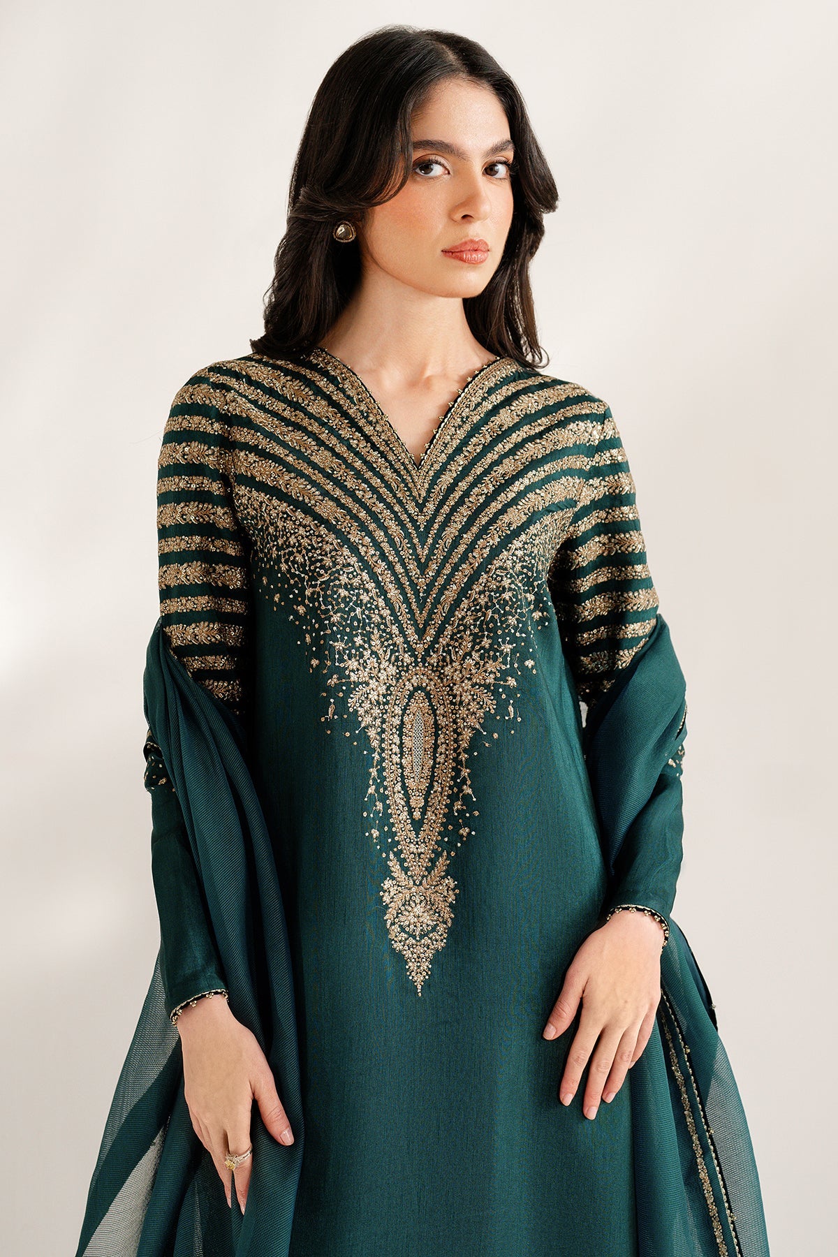 Embroidered Raw Silk UR-7056