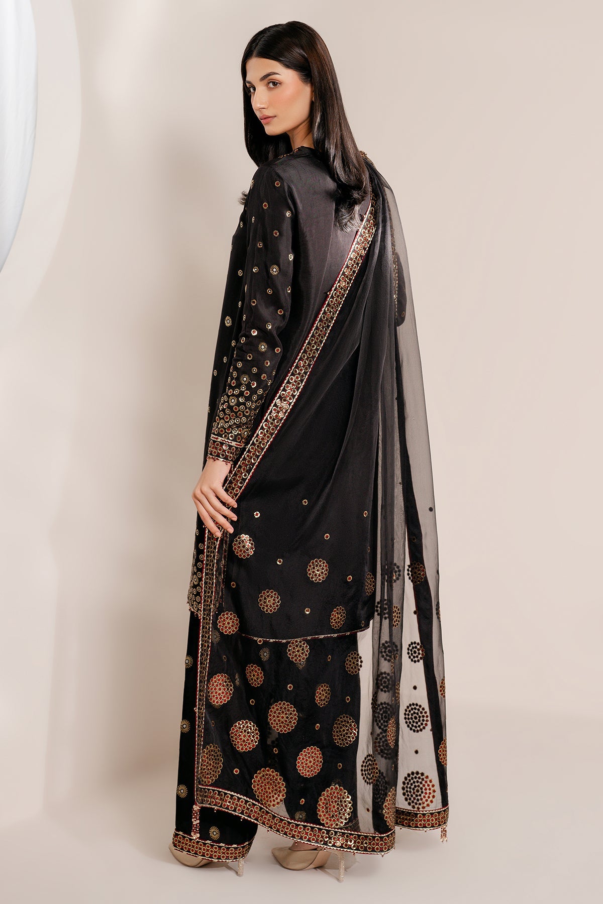 Embroidered Raw Silk UR-7054