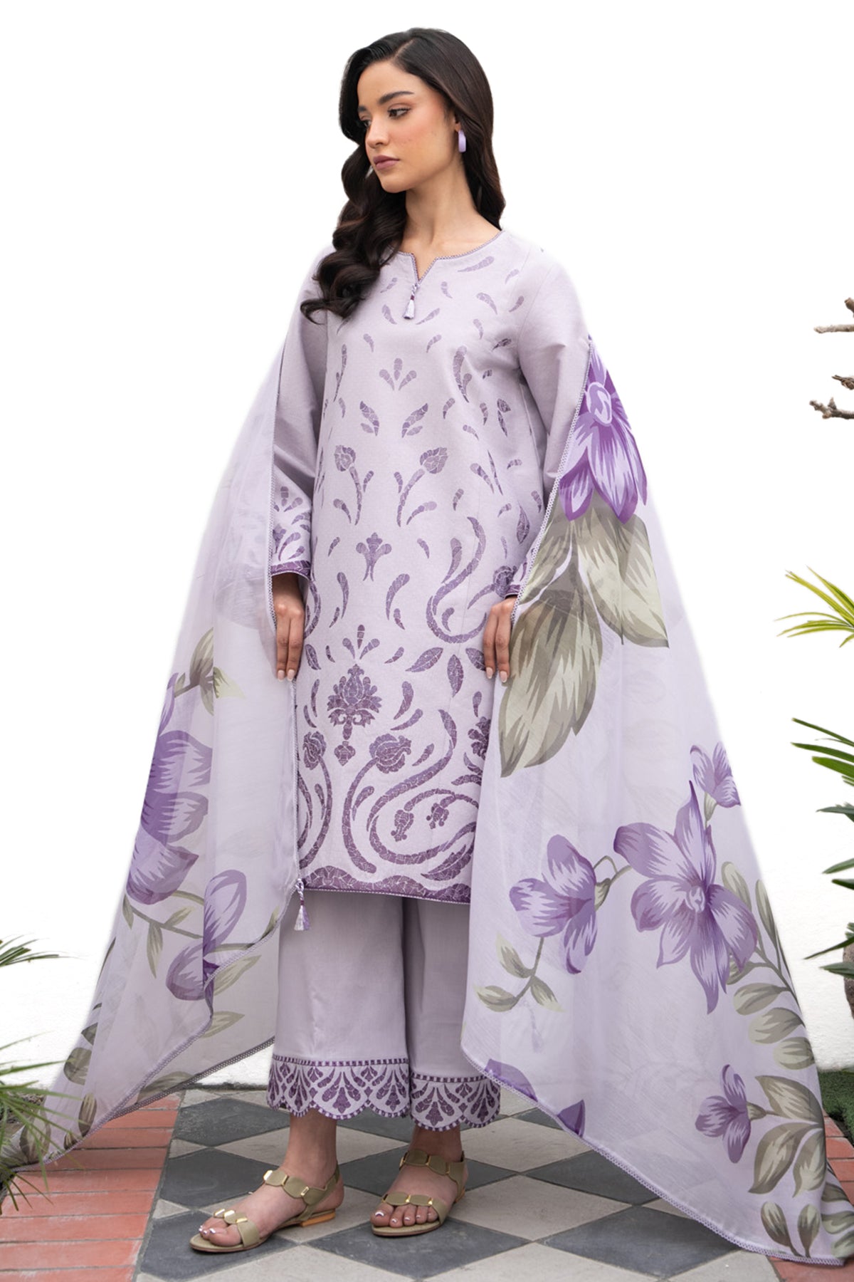 EMBROIDERED DOBBY LAWN USE-9186