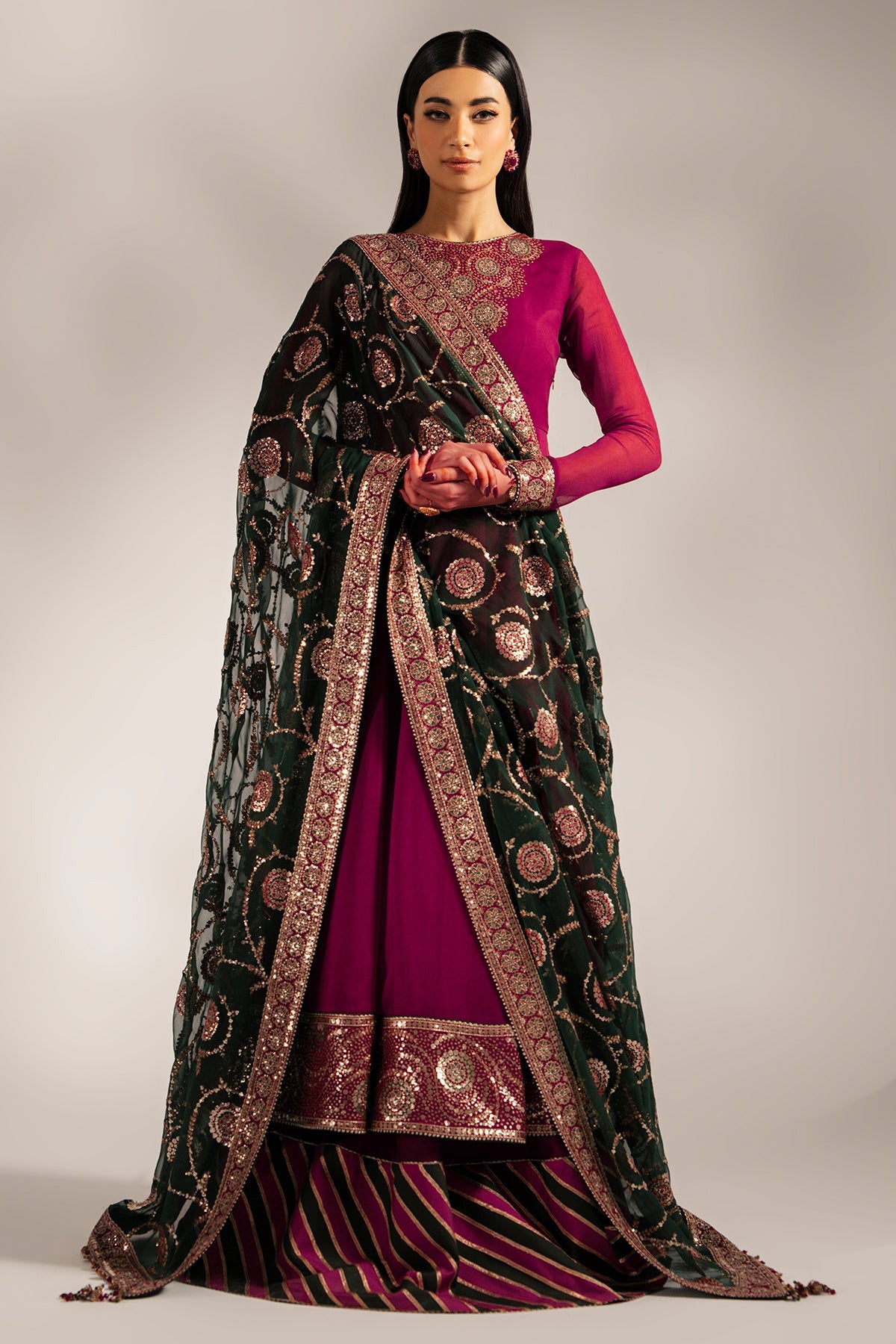 EMBROIDERED CHIFFON UC-3074