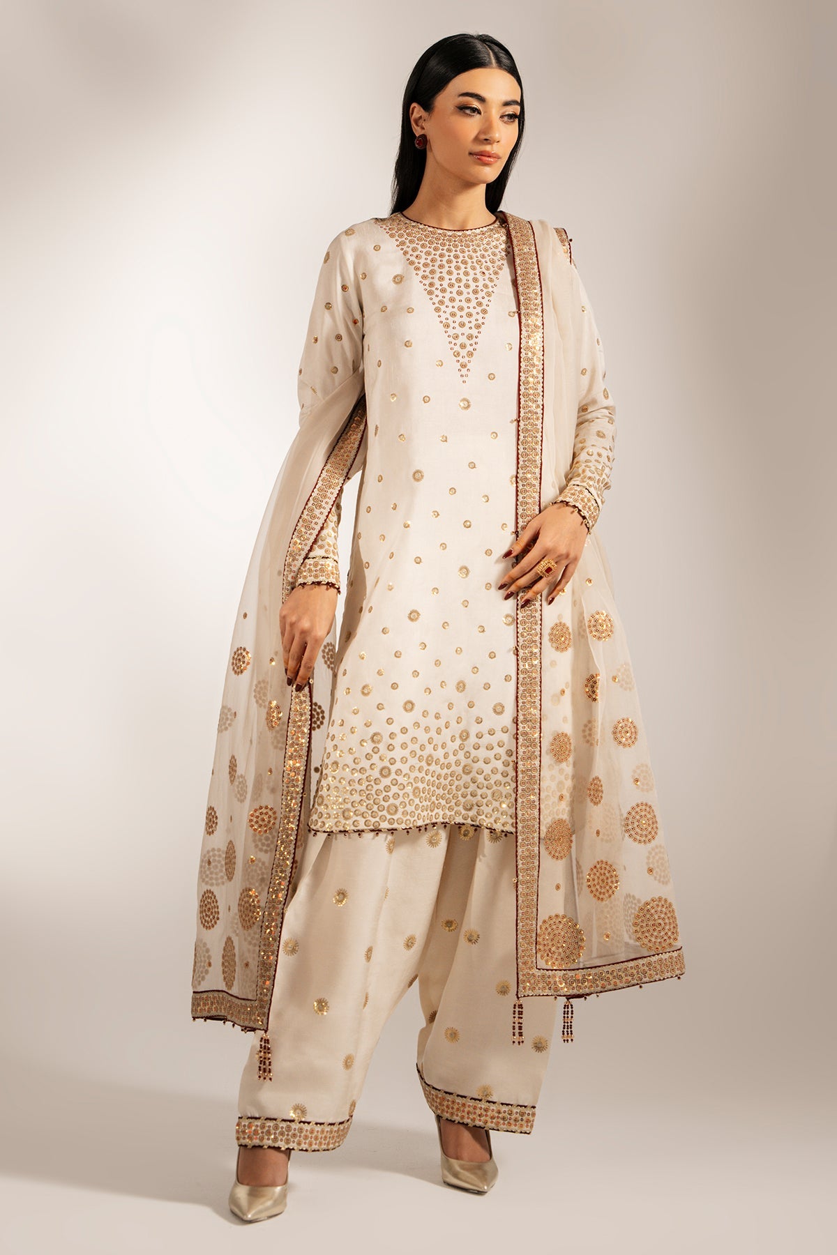 Embroidered Raw Silk UR-7053