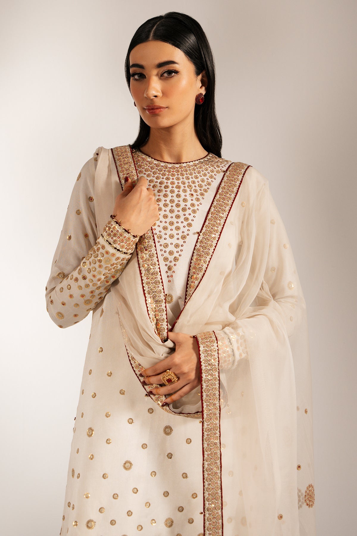 Embroidered Raw Silk UR-7053